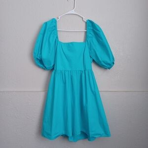 A New Day Vibrant Blue Puff Sleeve Dress